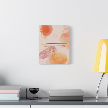 Sunlit Spark Art Set 1.1 - Matte Canvas Decor with Minimalist Leaf Design