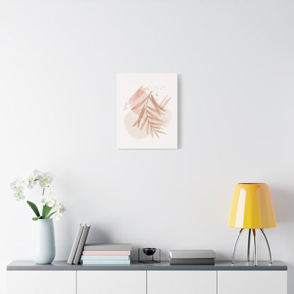 Abstract Earthy Florals Art Set 1.1 - Matte Canvas Decor with Minimalist Leaf Design