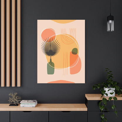 Sunway Minimal Art Set 1.1 - Matte Canvas Decor with Minimalist Leaf Design