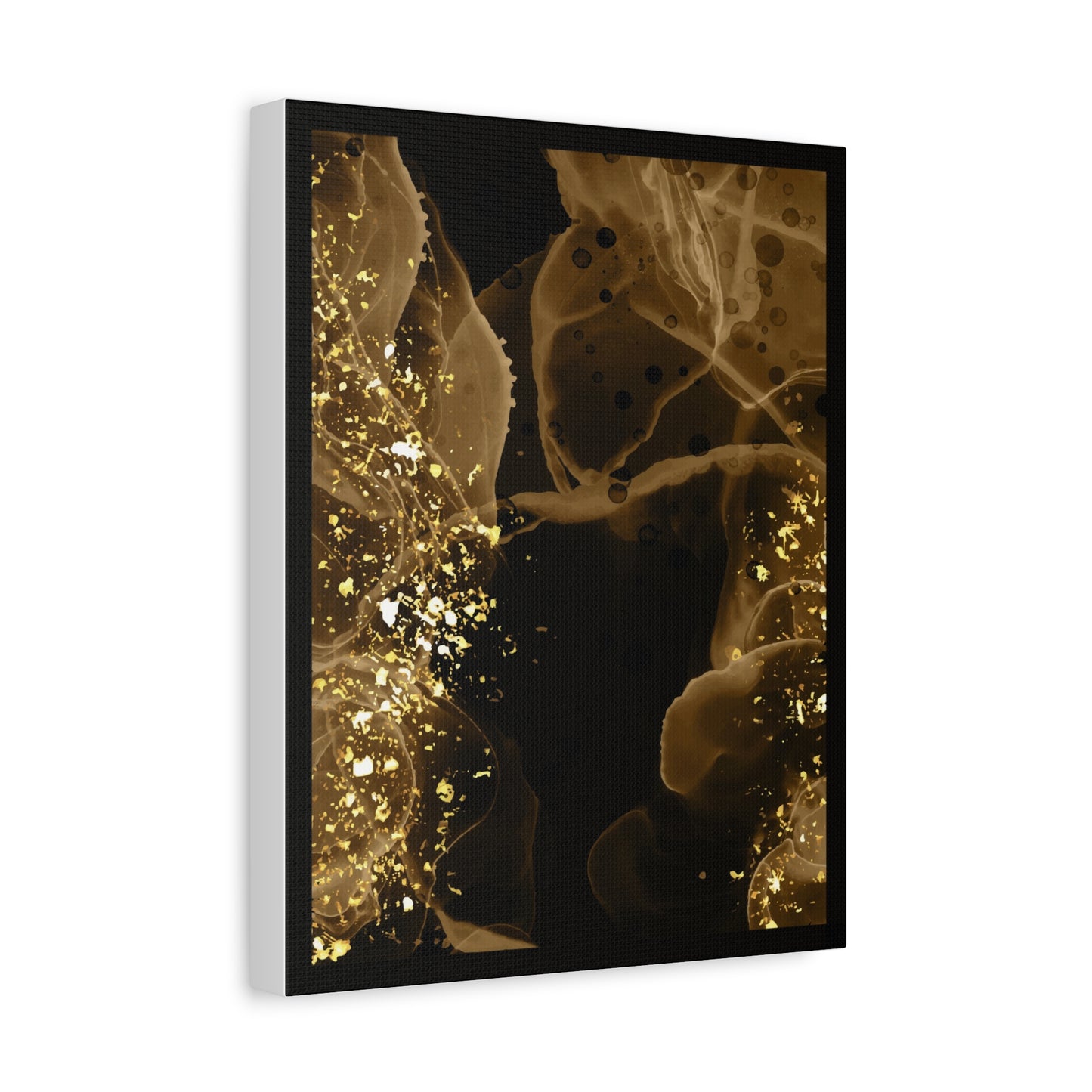 Gold Dust Art Set 1.1 - Matte Canvas Decor with Minimalist Leaf Design