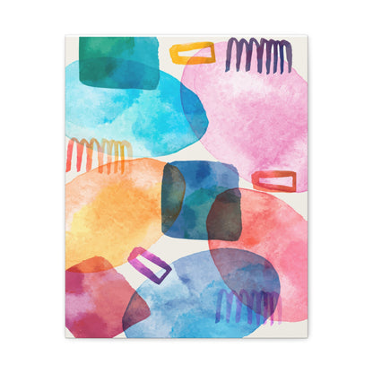 Liquid Calm Art Set 1.3- Matte Canvas Decor with Minimalist Leaf Design