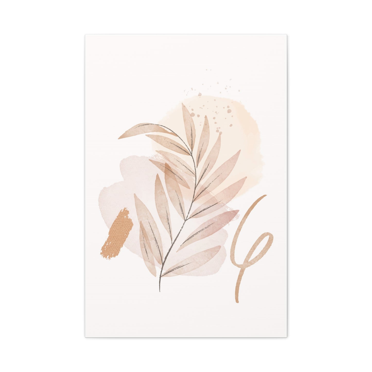 Abstract Earthy Florals Art Set 1.3- Matte Canvas Decor with Minimalist Leaf Design