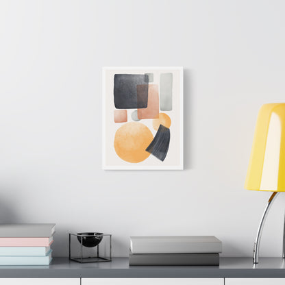 Minimal Watercolor Brush Art Set 1.1 - Matte Canvas Decor with Minimalist Leaf Design