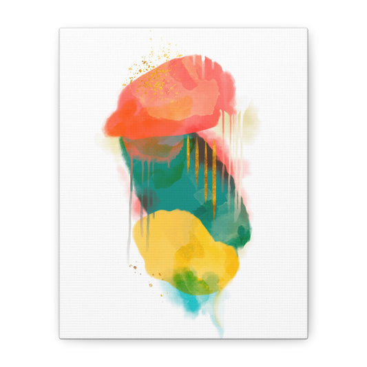Watercolor Painting Set 1.1 - Matte Canvas Decor with Minimalist Leaf Design