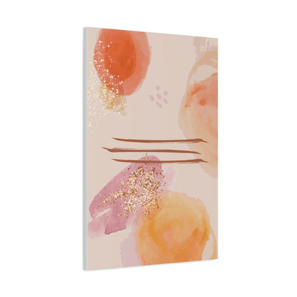 Sunlit Spark Art Set 1.1 - Matte Canvas Decor with Minimalist Leaf Design