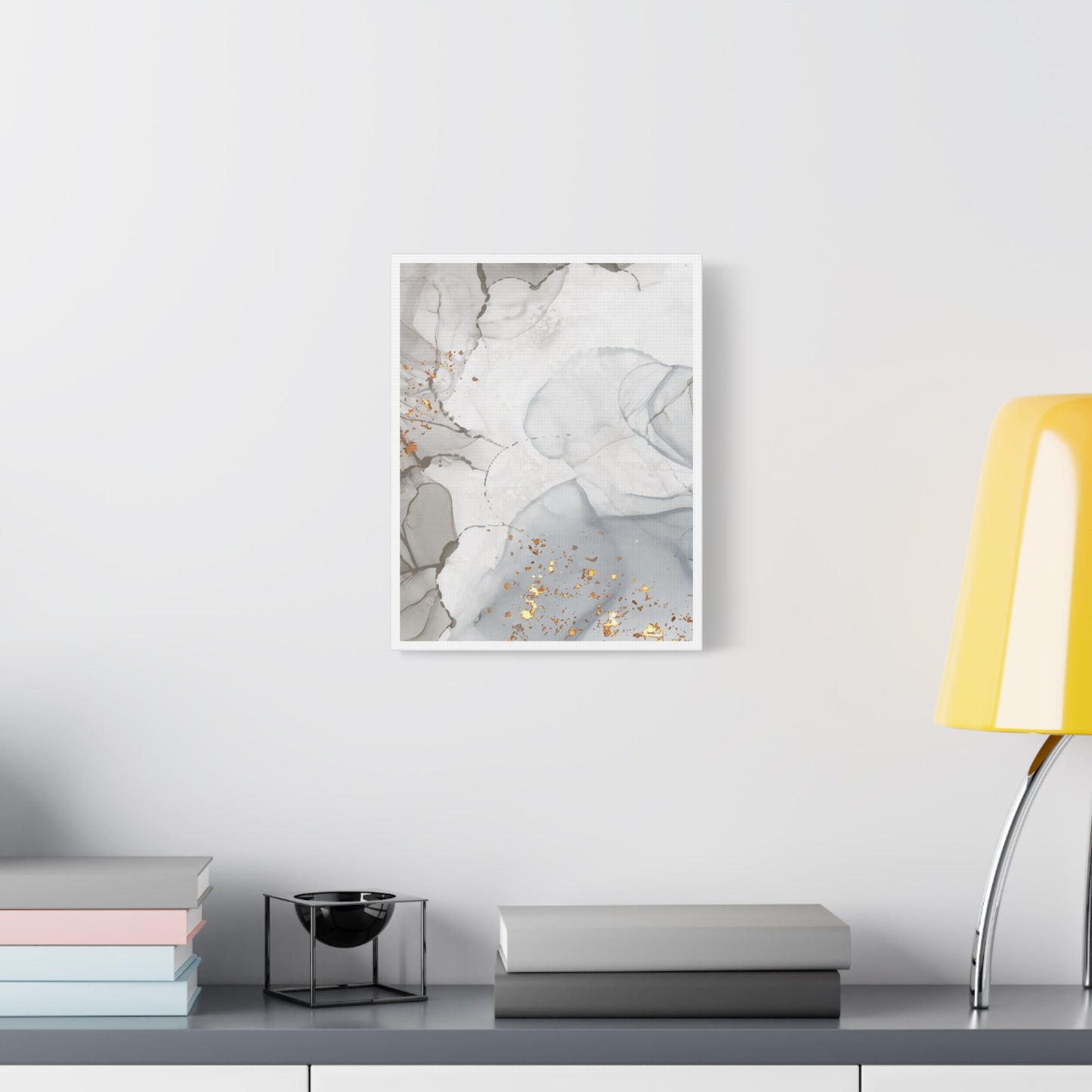 Ash Dust Art Set 1.3 - Matte Canvas Decor with Minimalist Leaf Design