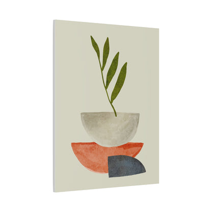 Flower Wall Art Set 1.3 - Matte Canvas Decor with Minimalist Leaf Design