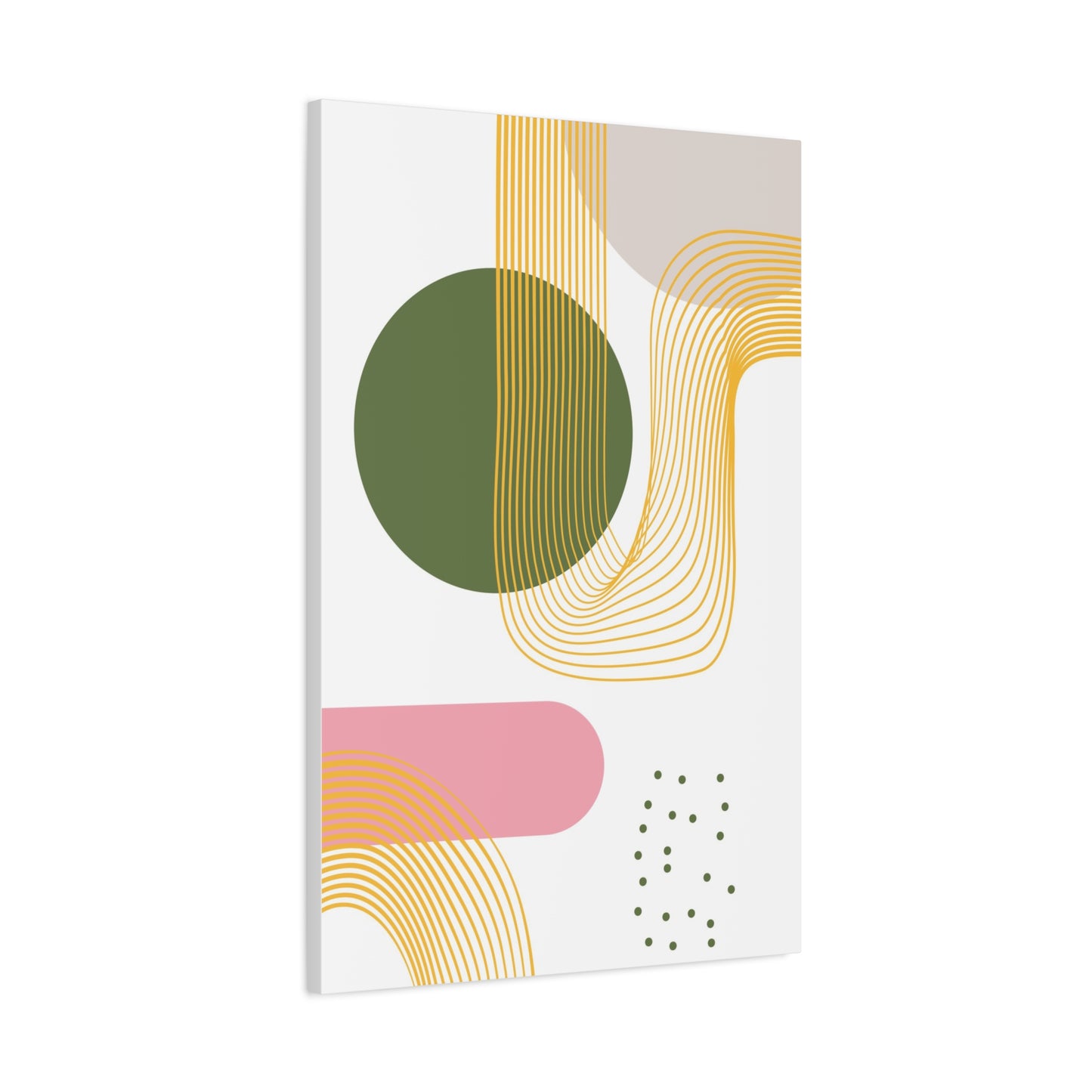 Minimal Geo Art Set 1.1 - Matte Canvas Decor with Minimalist Leaf Design