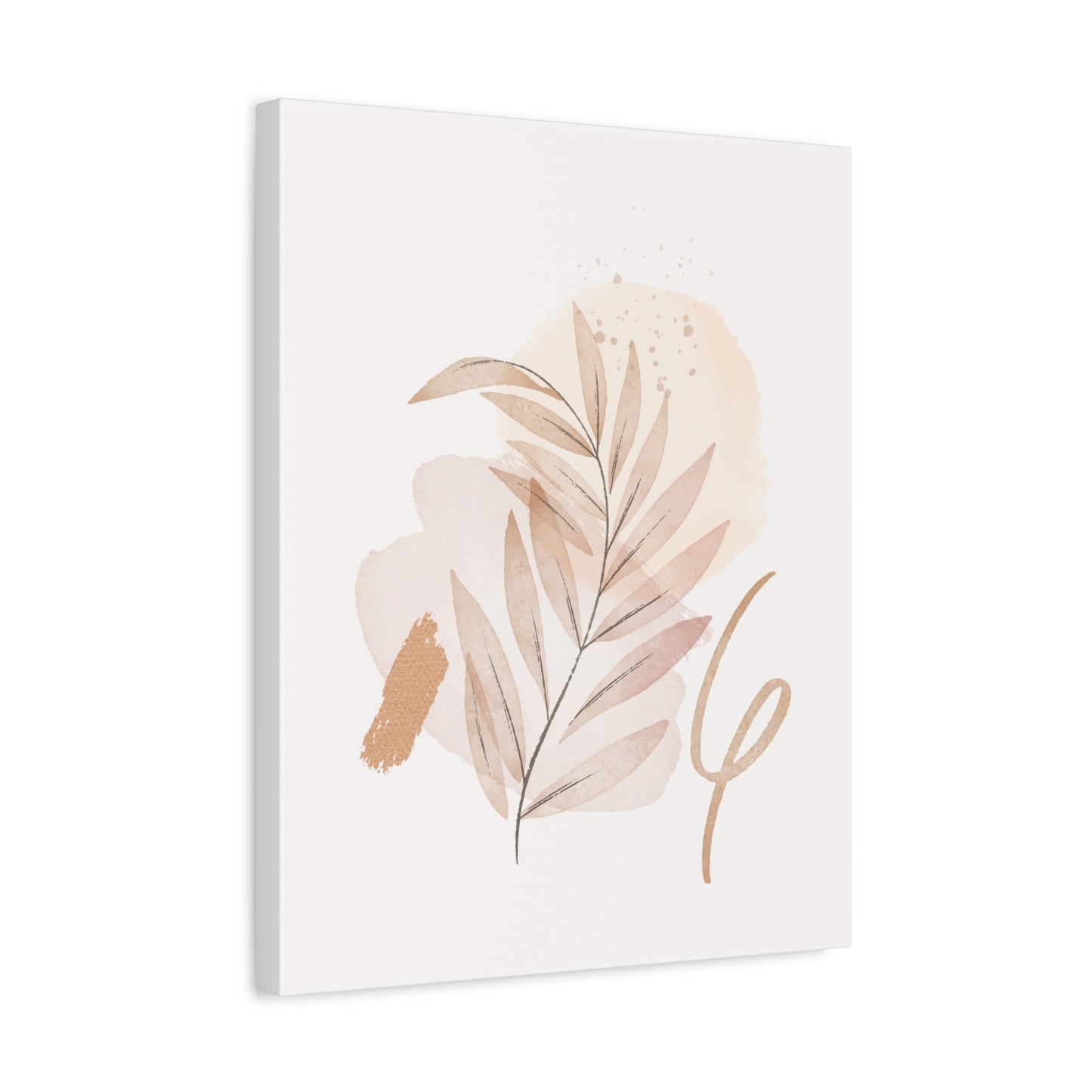 Abstract Earthy Florals Art Set 1.3- Matte Canvas Decor with Minimalist Leaf Design