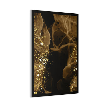 Gold Dust Art Set 1.1 - Matte Canvas Decor with Minimalist Leaf Design