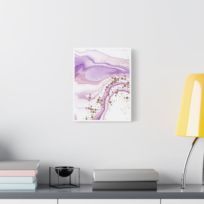 Blush Pink Marble Wall Art Set 1.3 - Matte Canvas Decor with Minimalist Leaf Design