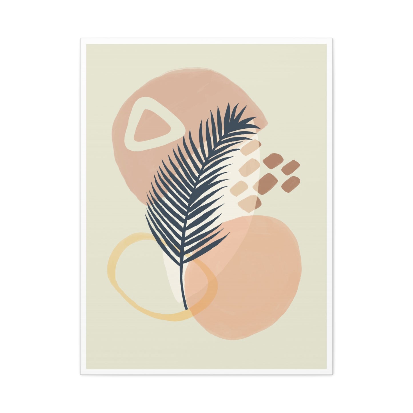 Pink Minimal  Flower Art Set 1.2 - Matte Canvas Decor with Minimalist Leaf Design