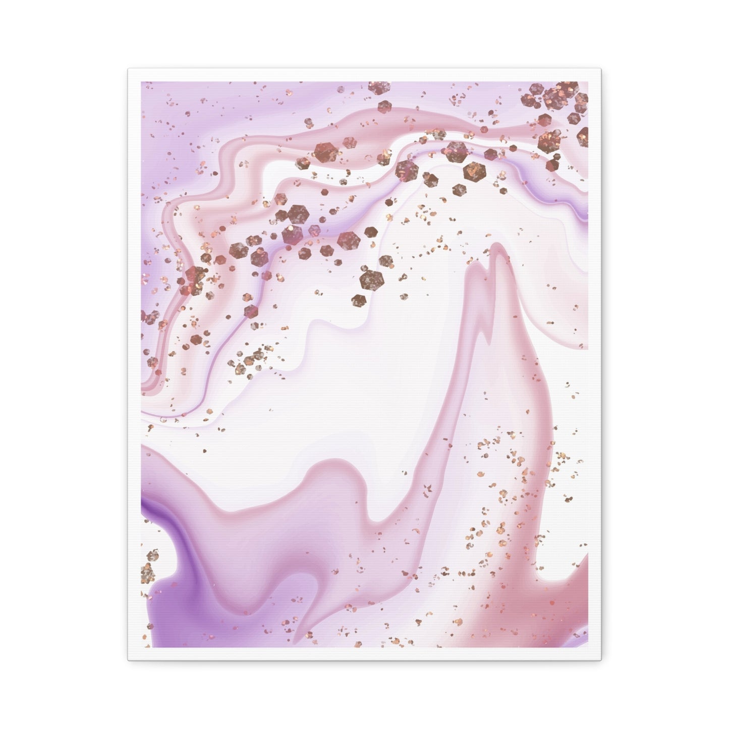 Blush Pink Marble Wall Art Set 1.1 - Matte Canvas Decor with Minimalist Leaf Design