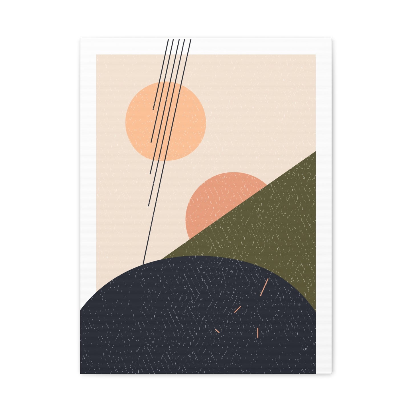 Minimal Pink Line Art Set 1.1 - Matte Canvas Decor with Minimalist Leaf Design
