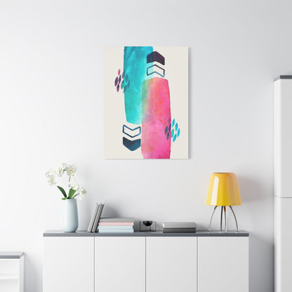 Liquid Calm Art Set 1.2 - Matte Canvas Decor with Minimalist Leaf Design