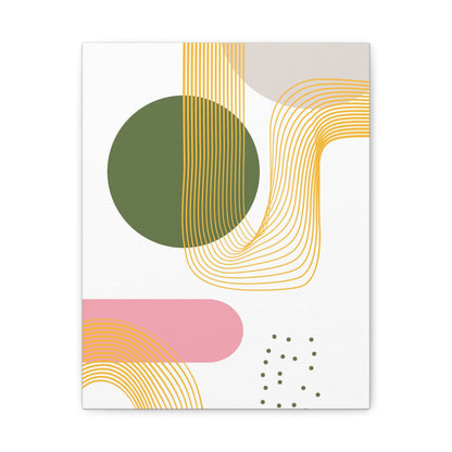 Minimal Geo Art Set 1.1 - Matte Canvas Decor with Minimalist Leaf Design