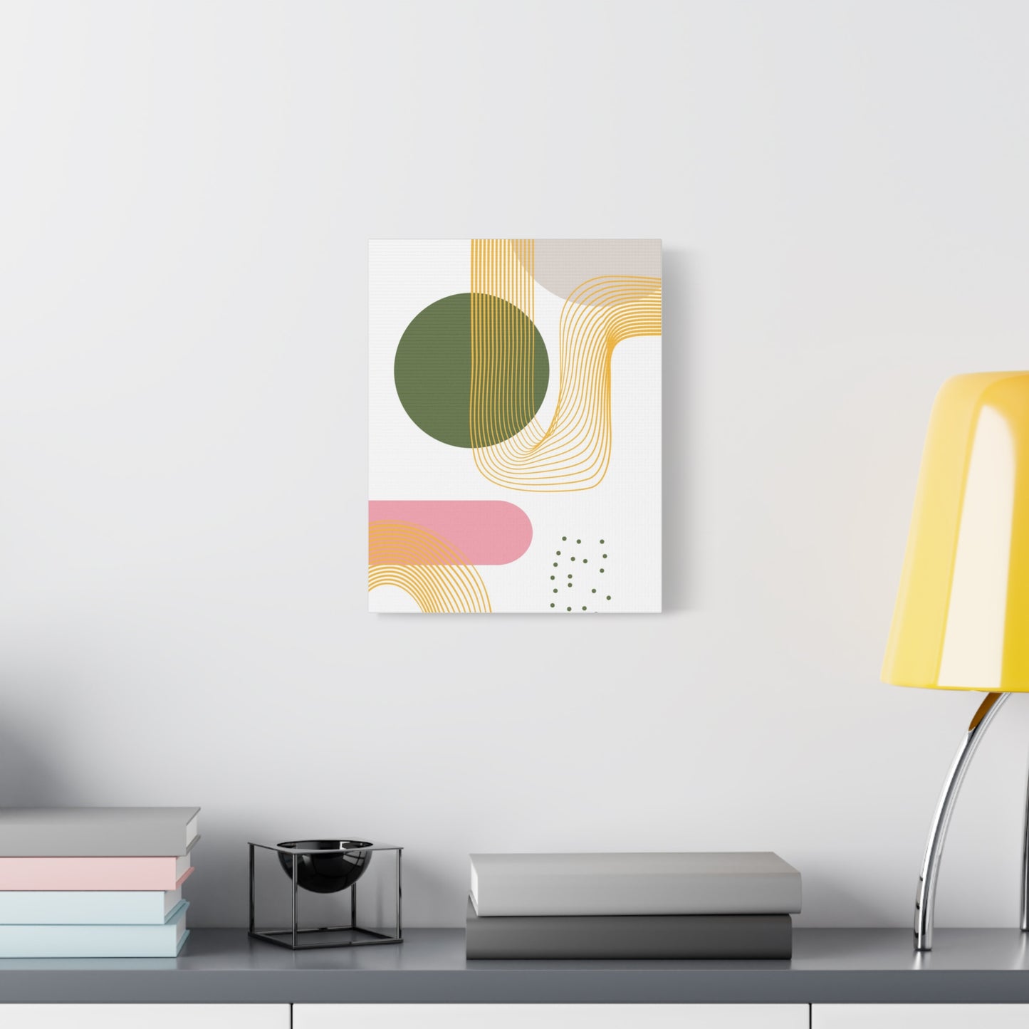 Minimal Geo Art Set 1.1 - Matte Canvas Decor with Minimalist Leaf Design