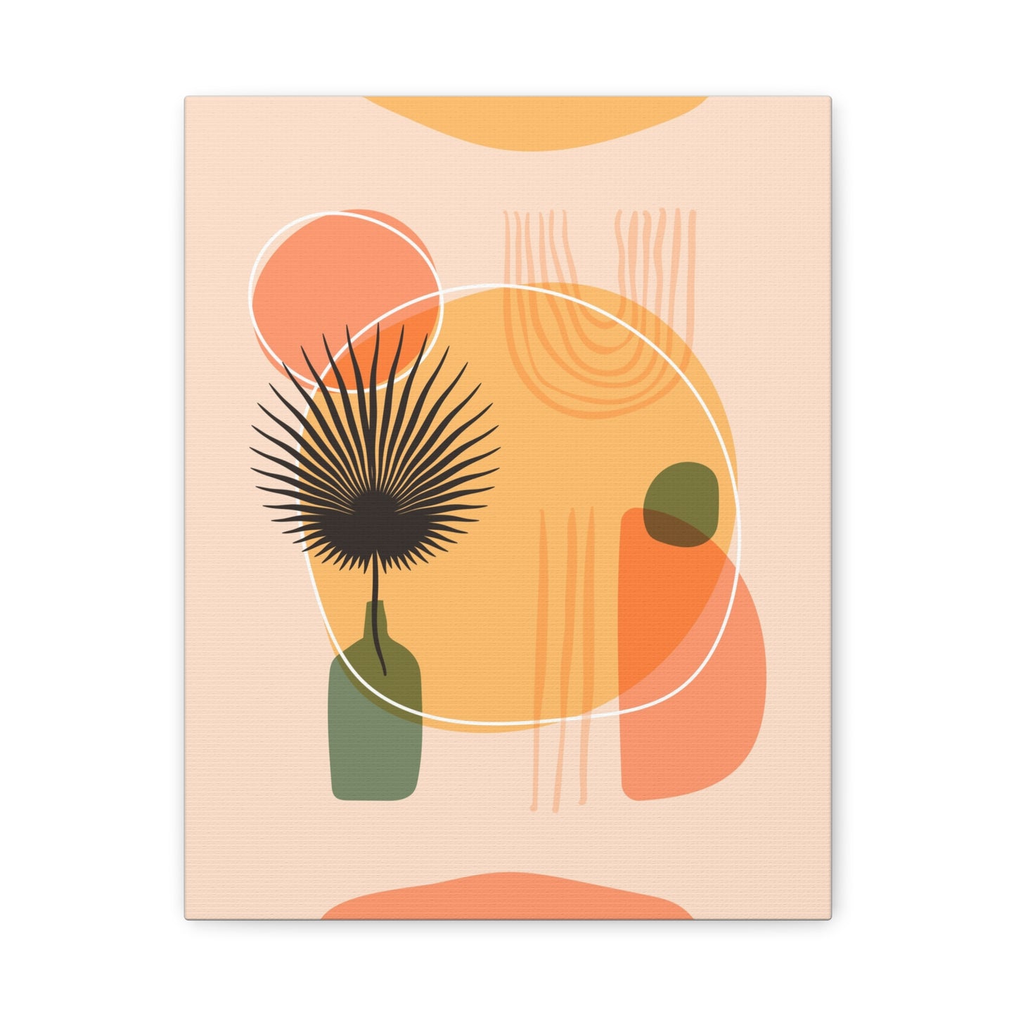 Sunway Minimal Art Set 1.1 - Matte Canvas Decor with Minimalist Leaf Design