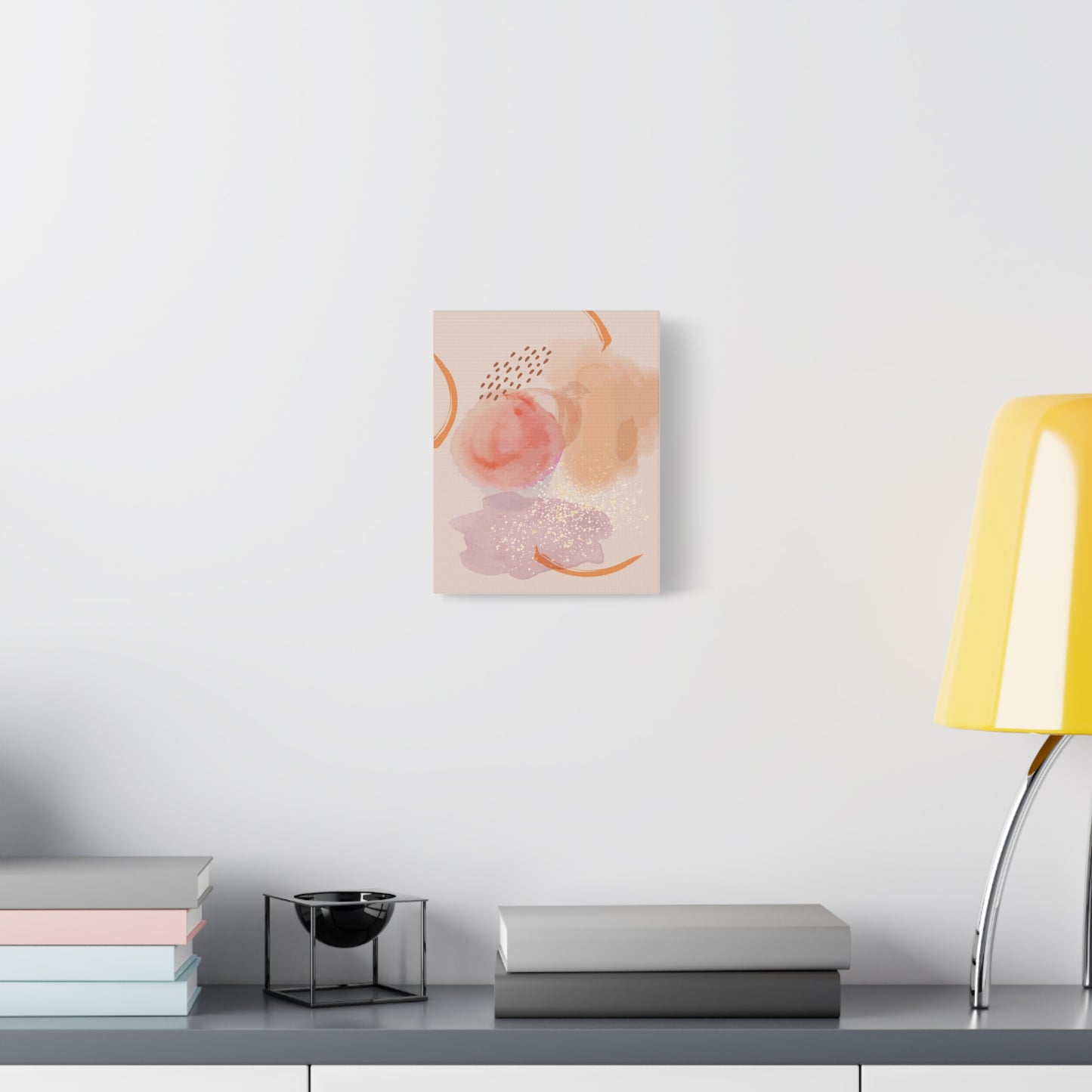 Sunlit Spark Art Set 1.2 - Matte Canvas Decor with Minimalist Leaf Design