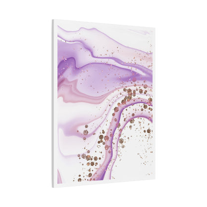 Blush Pink Marble Wall Art Set 1.3 - Matte Canvas Decor with Minimalist Leaf Design