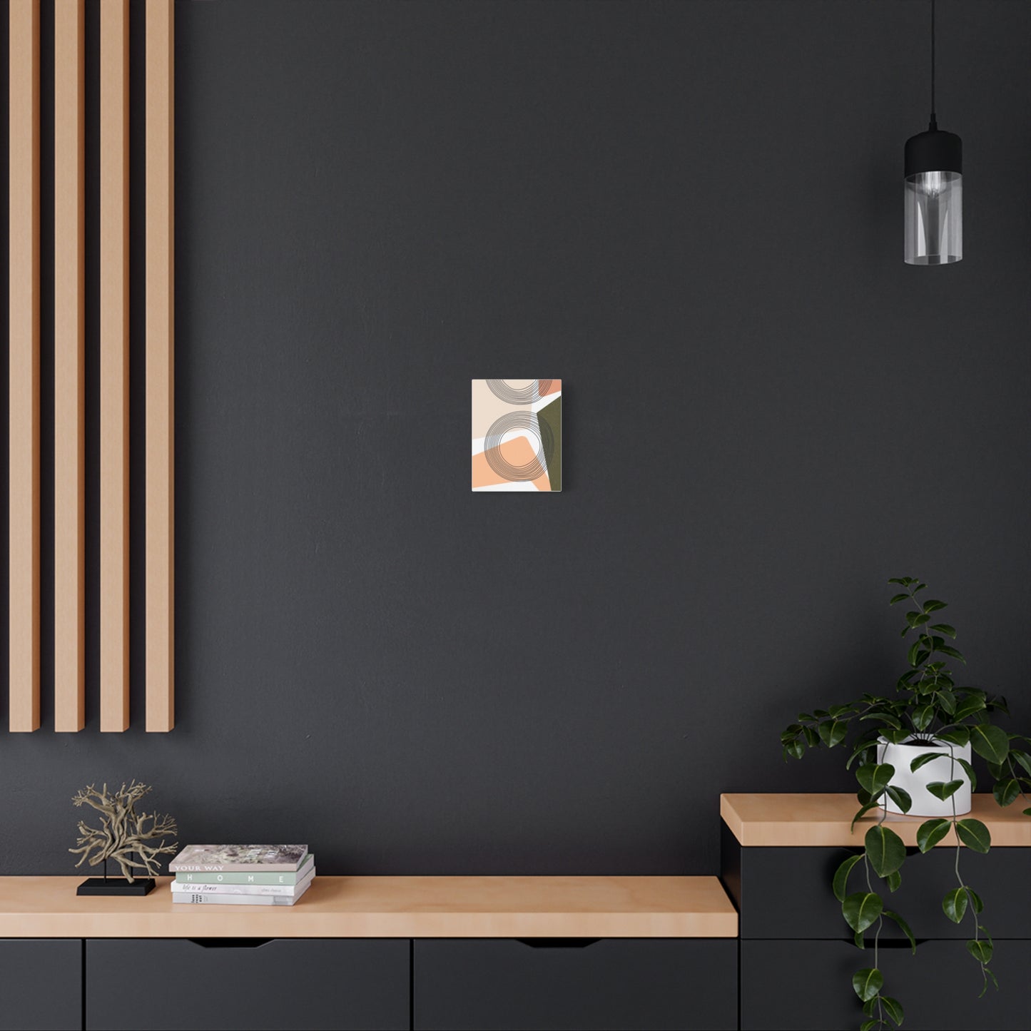 Minimal Pink Line Art Set 1.2 - Matte Canvas Decor with Minimalist Leaf Design