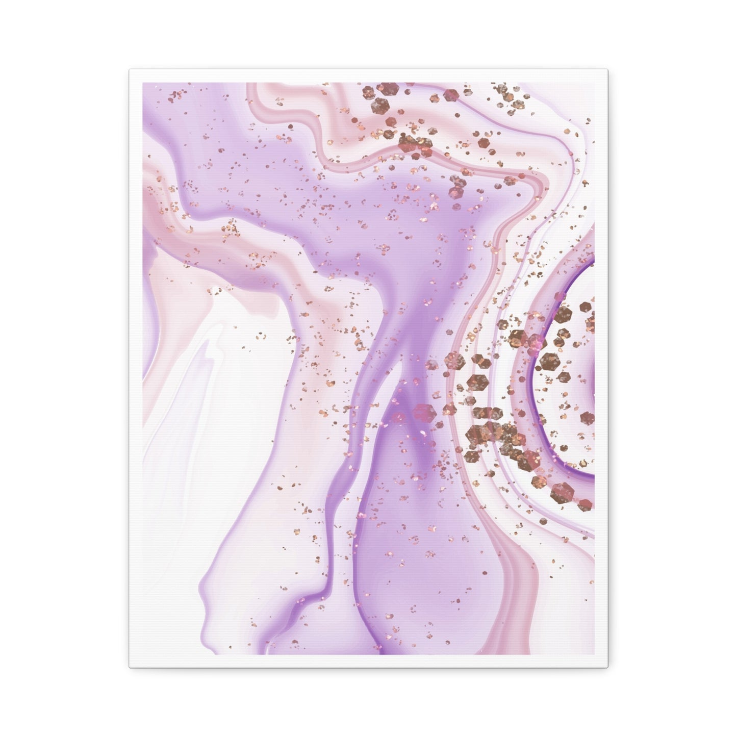 Blush Pink Marble Wall Art Set 1.2 - Matte Canvas Decor with Minimalist Leaf Design