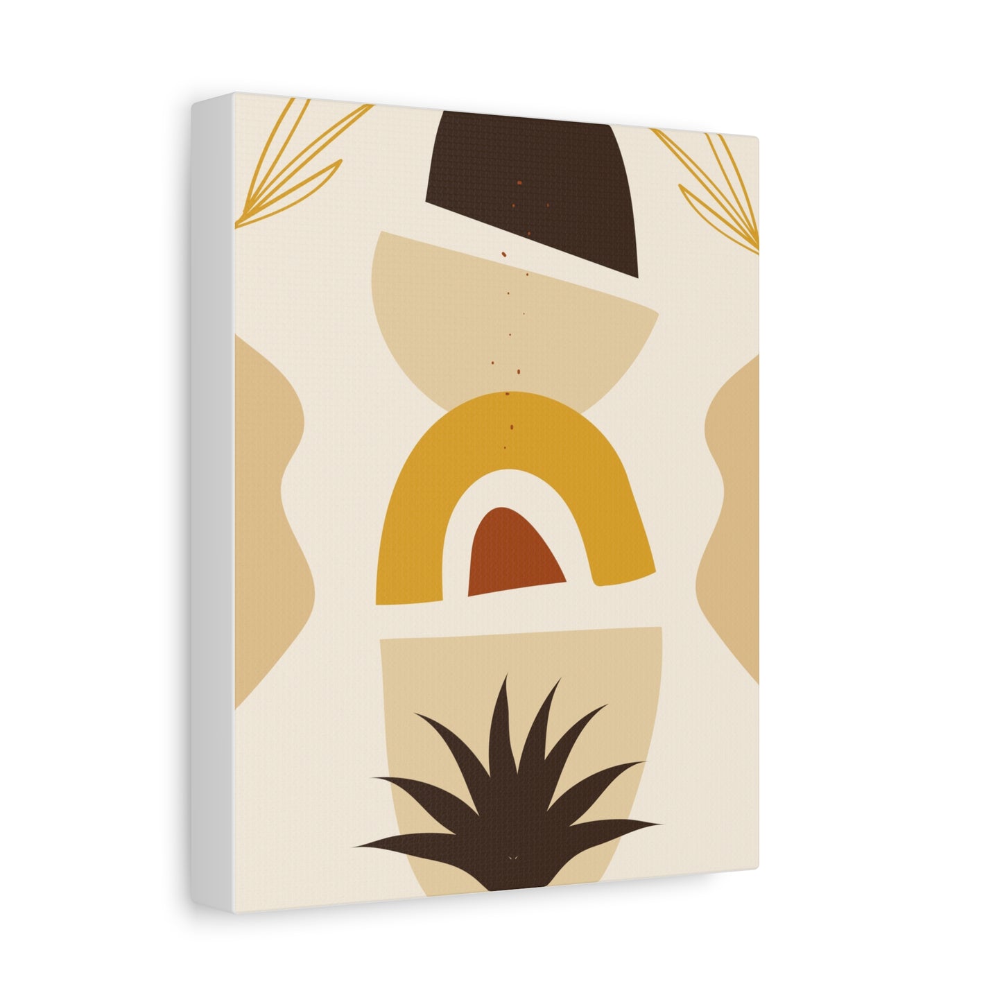Nocturne Petal Art Set 1.1 - Matte Canvas Decor with Minimalist Leaf Design