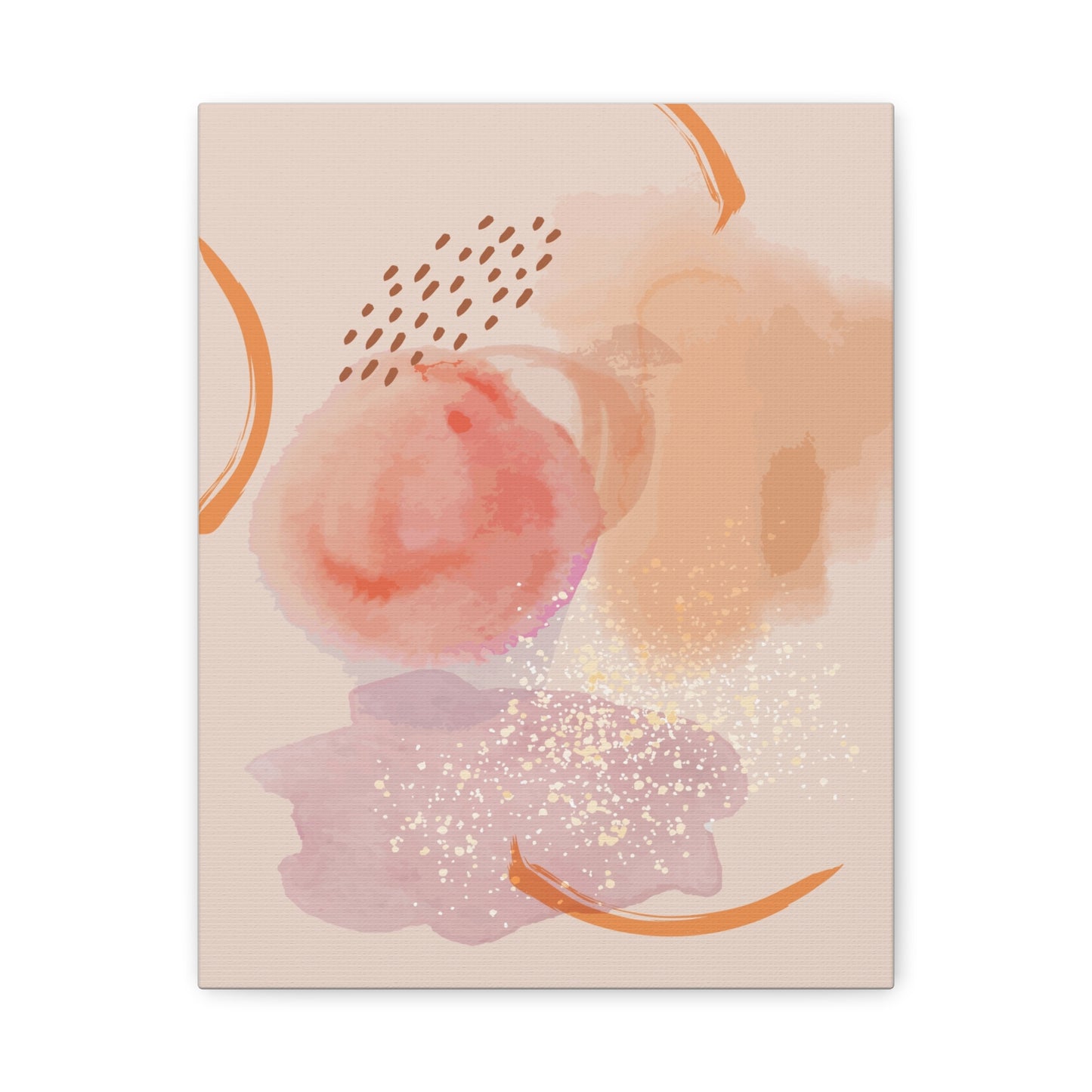 Sunlit Spark Art Set 1.2 - Matte Canvas Decor with Minimalist Leaf Design