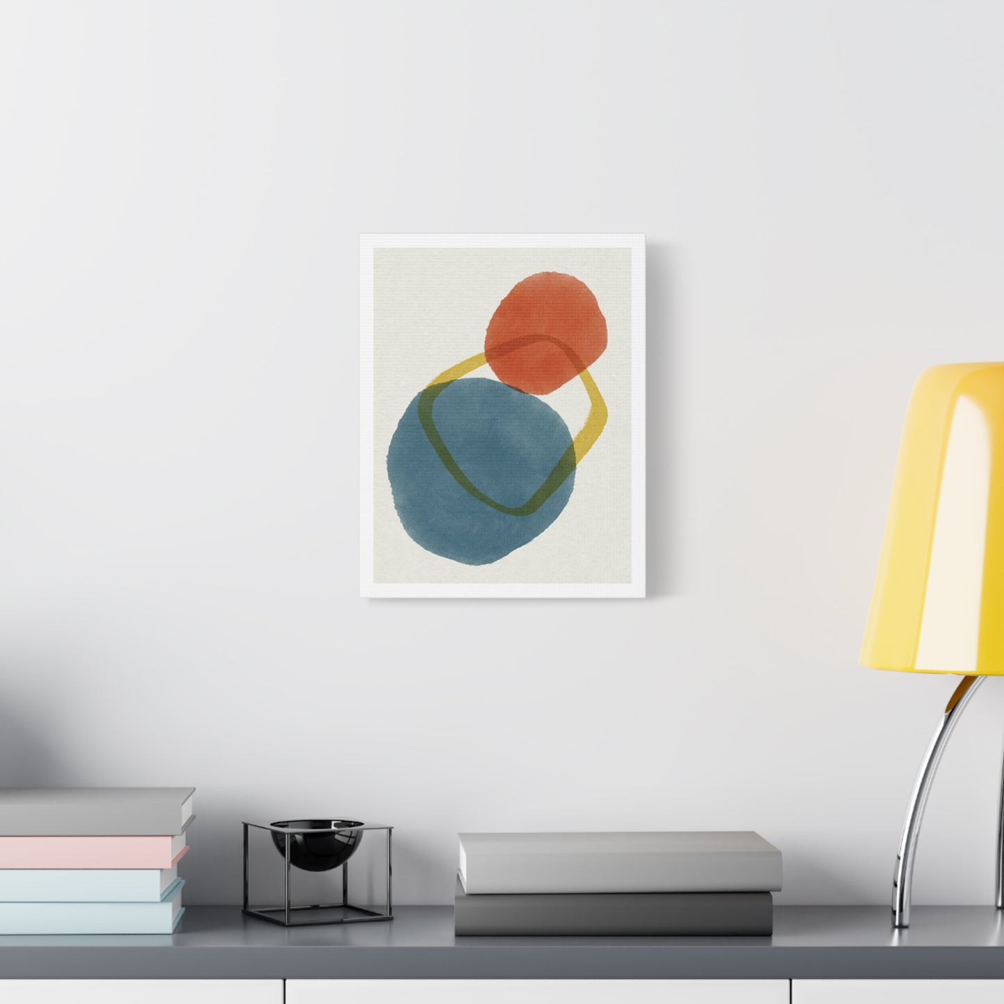 Wander Brush Art 1.2 - Matte Canvas Decor with Minimalist Leaf Design