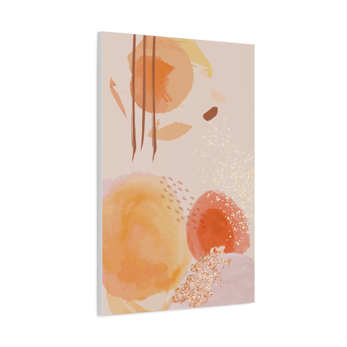 Sunlit Spark Art Set 1.3 - Matte Canvas Decor with Minimalist Leaf Design