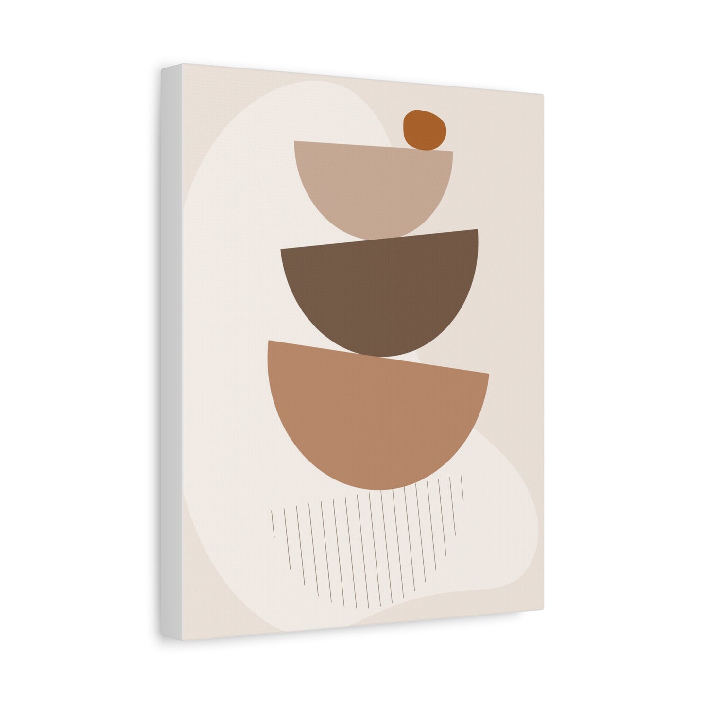 Brown View Wall Art Set 1.2 - Matte Canvas Decor with Minimalist Leaf Design