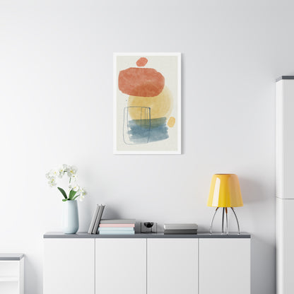 Wander Brush Art 1.1 - Matte Canvas Decor with Minimalist Leaf Design