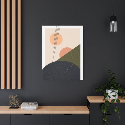 Minimal Pink Line Art Set 1.1 - Matte Canvas Decor with Minimalist Leaf Design
