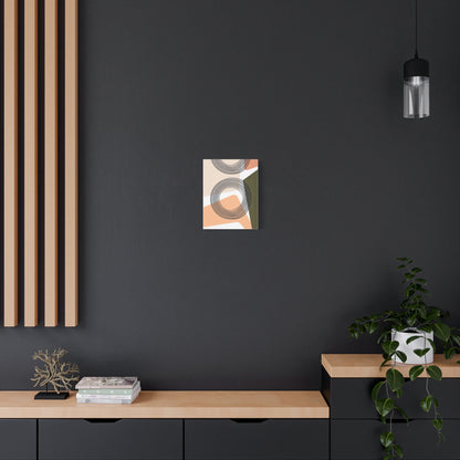 Minimal Pink Line Art Set 1.2 - Matte Canvas Decor with Minimalist Leaf Design