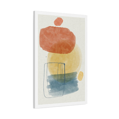 Wander Brush Art 1.1 - Matte Canvas Decor with Minimalist Leaf Design