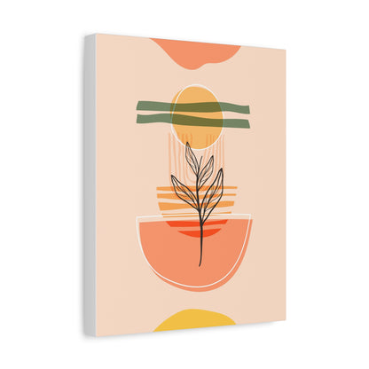 Sunway Minimal Art Set 1.3 - Matte Canvas Decor with Minimalist Leaf Design