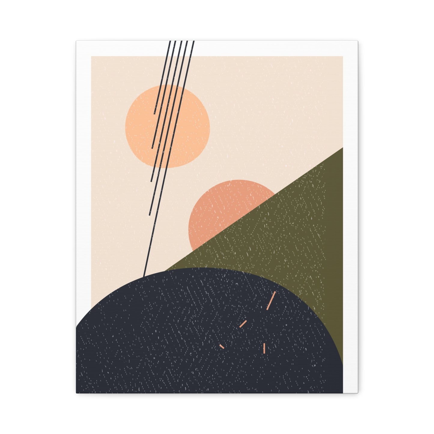 Minimal Pink Line Art Set 1.1 - Matte Canvas Decor with Minimalist Leaf Design