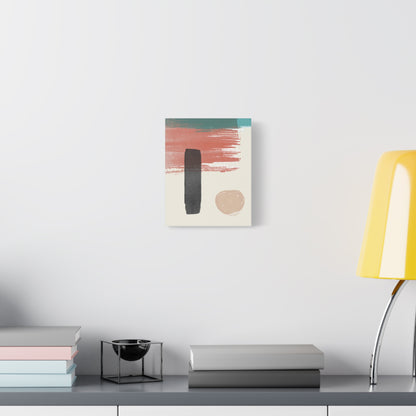Soft Dune Palette Art 1.2 - Matte Canvas Decor with Minimalist Leaf Design