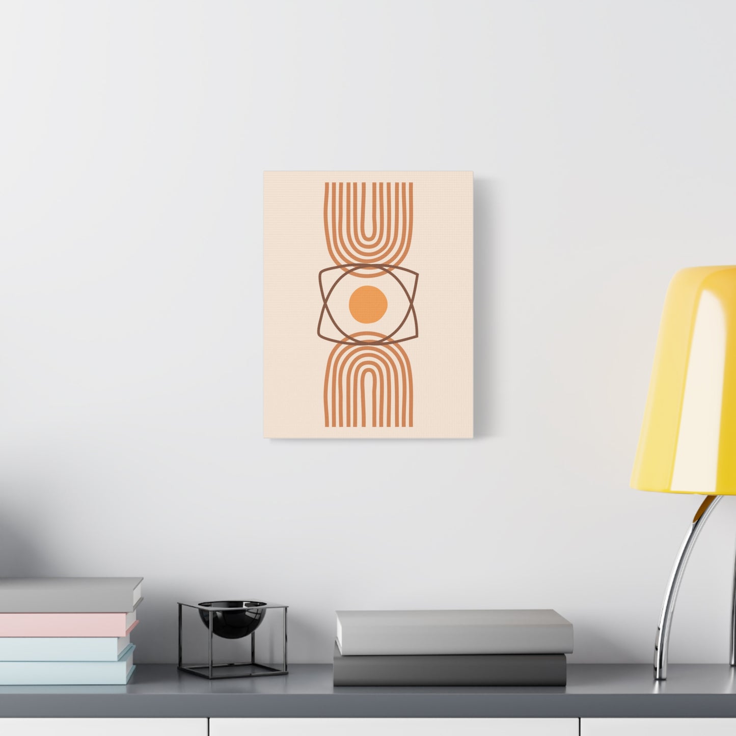 Petal Village Art 1.2 - Matte Canvas Decor with Minimalist Leaf Design