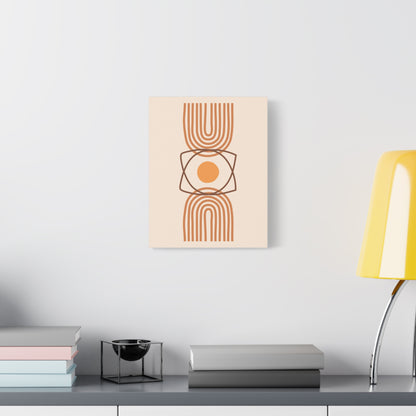 Petal Village Art 1.2 - Matte Canvas Decor with Minimalist Leaf Design