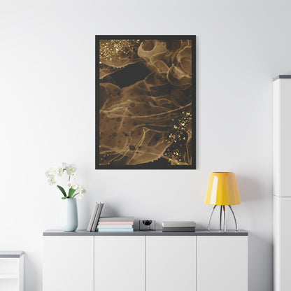 Gold Dust Art Set 1.2 - Matte Canvas Decor with Minimalist Leaf Design