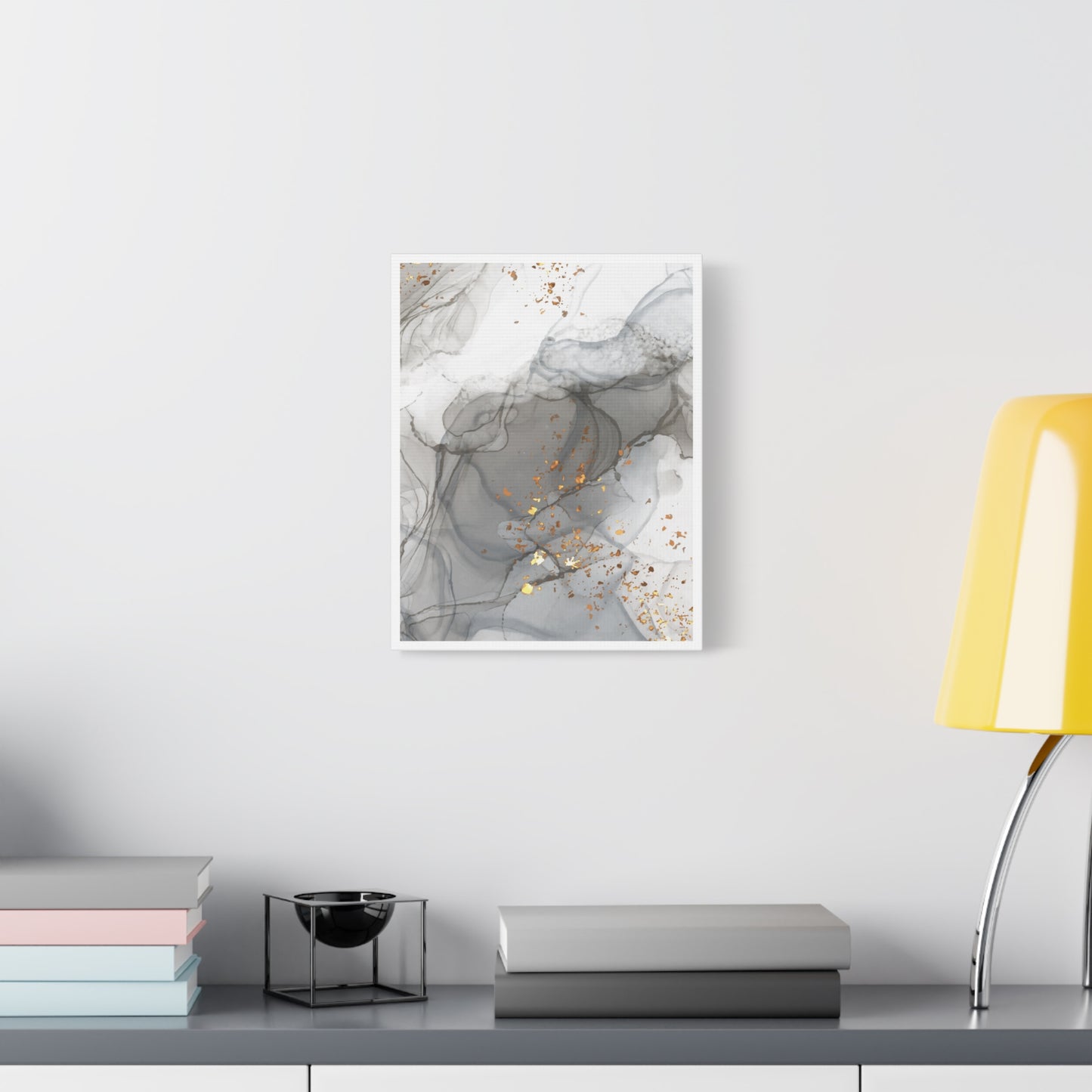 Ash Dust Art Set 1.2 - Matte Canvas Decor with Minimalist Leaf Design