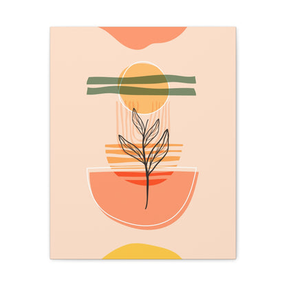 Sunway Minimal Art Set 1.3 - Matte Canvas Decor with Minimalist Leaf Design