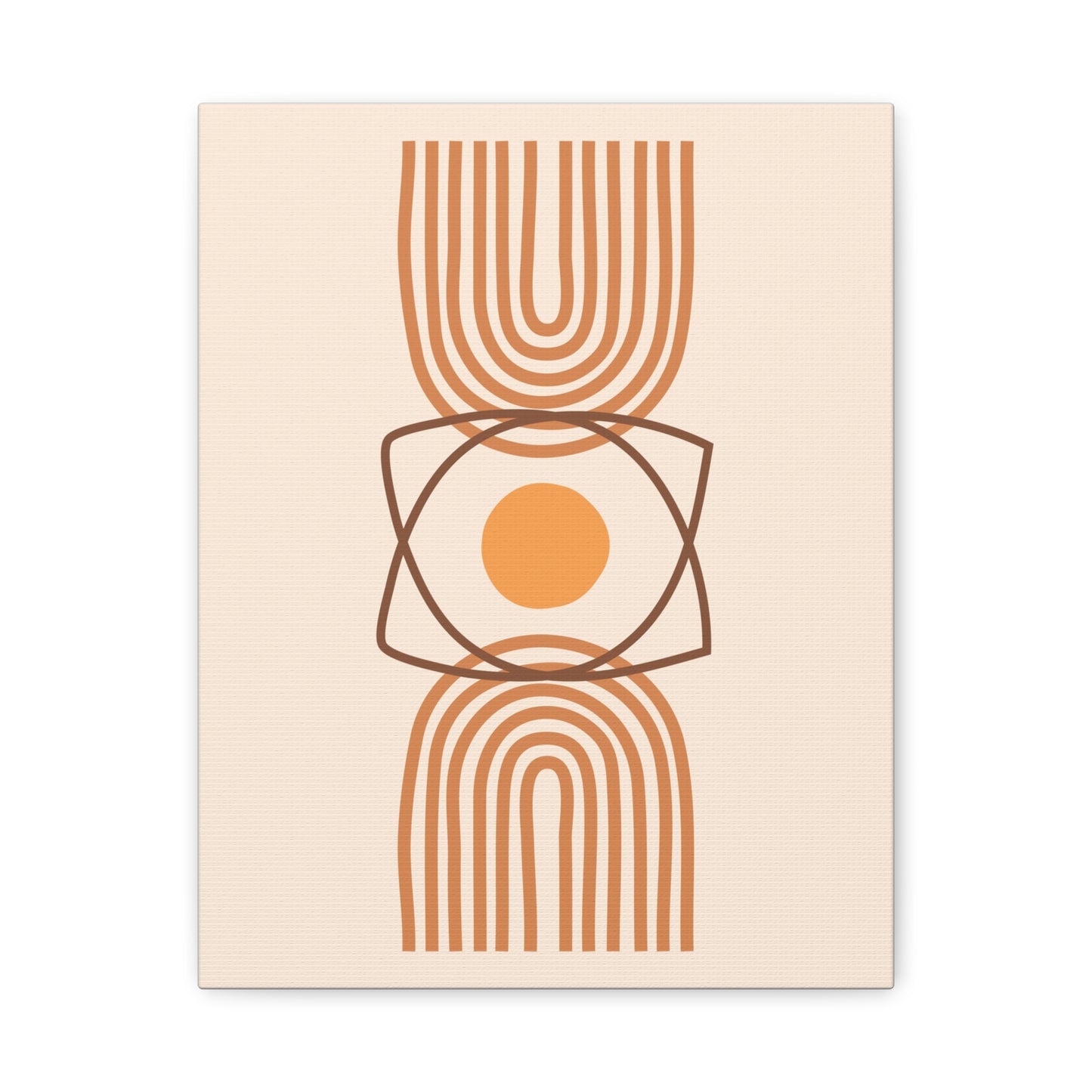 Petal Village Art 1.2 - Matte Canvas Decor with Minimalist Leaf Design
