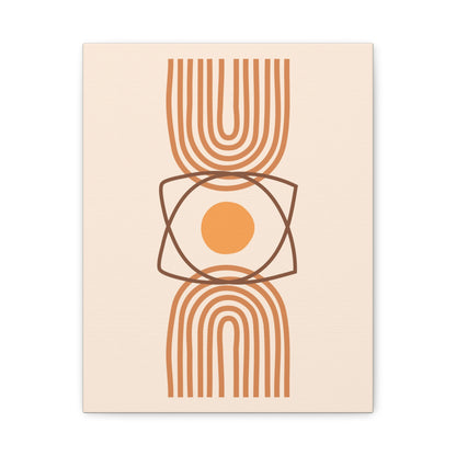 Petal Village Art 1.2 - Matte Canvas Decor with Minimalist Leaf Design