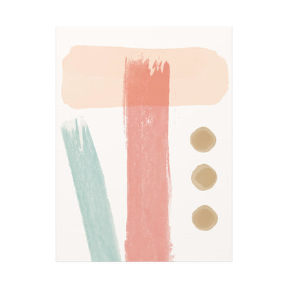 Pastel Pulse Art Set 1.3- Matte Canvas Decor with Minimalist Leaf Design