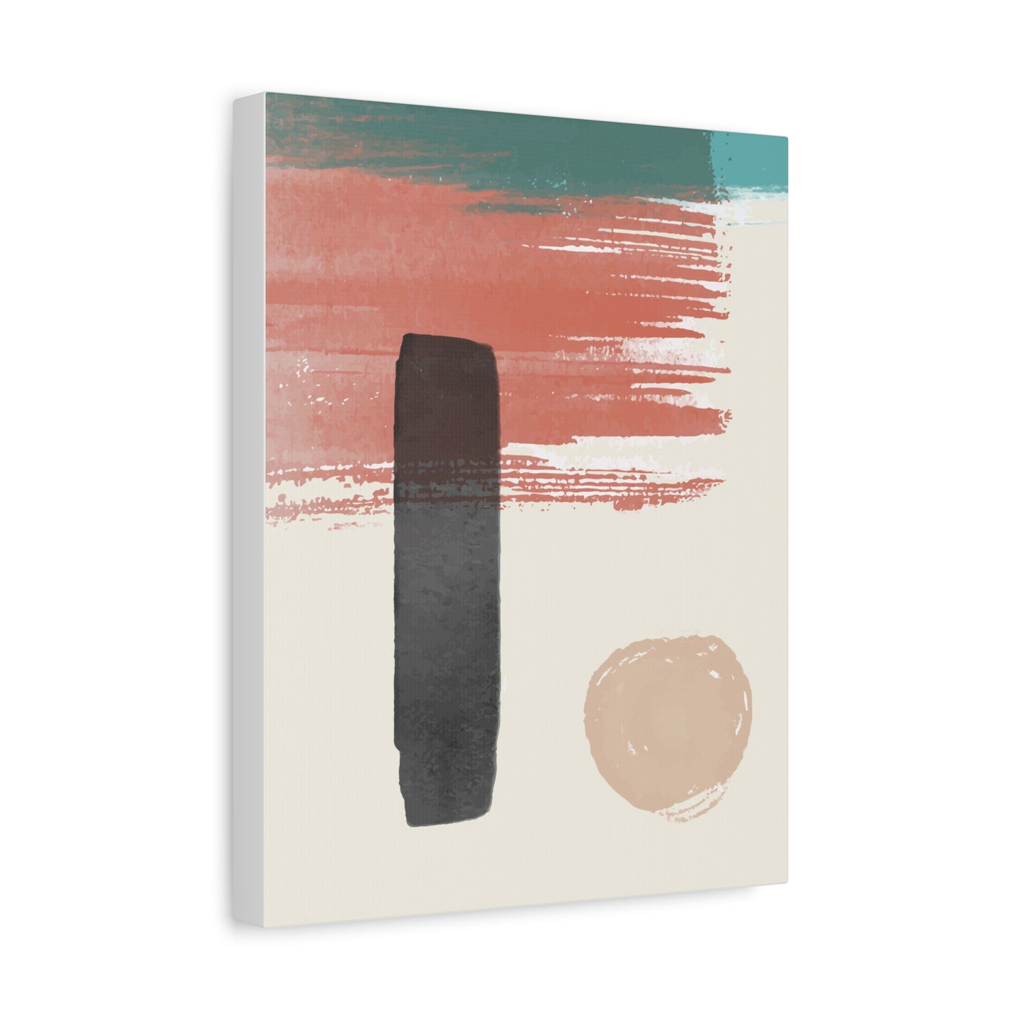 Soft Dune Palette Art 1.2 - Matte Canvas Decor with Minimalist Leaf Design