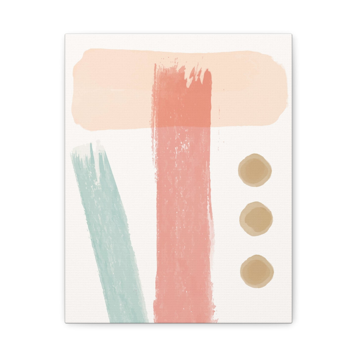 Pastel Pulse Art Set 1.3- Matte Canvas Decor with Minimalist Leaf Design
