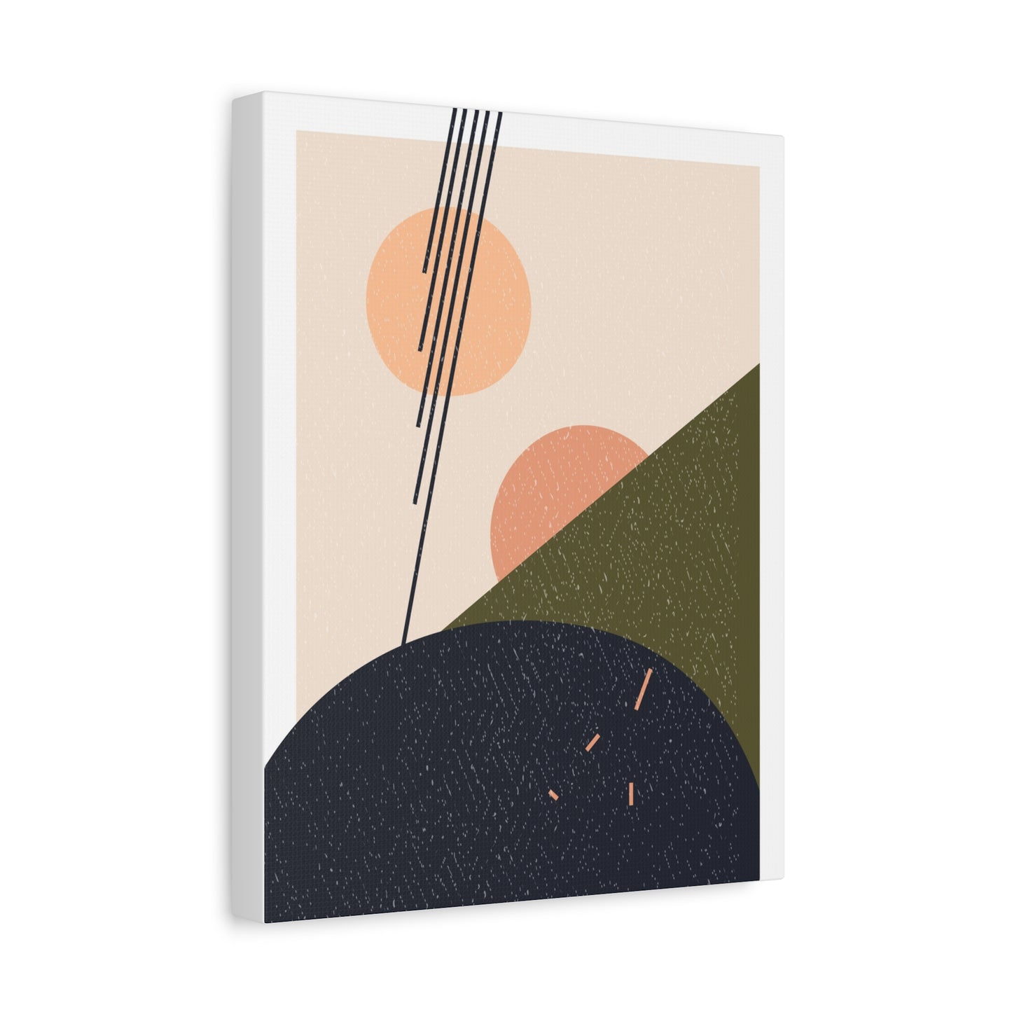 Minimal Pink Line Art Set 1.1 - Matte Canvas Decor with Minimalist Leaf Design