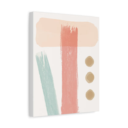 Pastel Pulse Art Set 1.3- Matte Canvas Decor with Minimalist Leaf Design